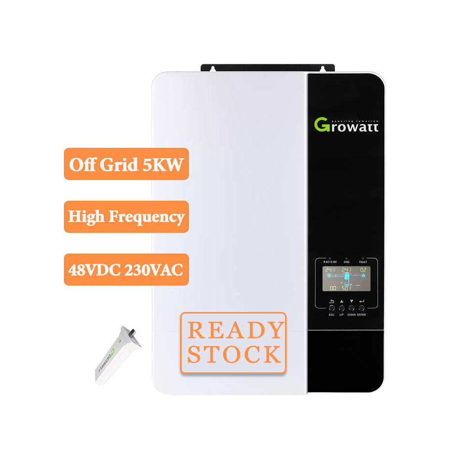 Гибридный инвертор Growatt SPF 5000 ES, однофазный 48vdc 230vac Инвертор солнечной энергии, автономный солнечный инвертор 5000 Вт