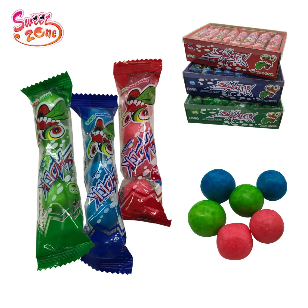 Bubble Chewing Gum Ball Filled Sour Powder Candy