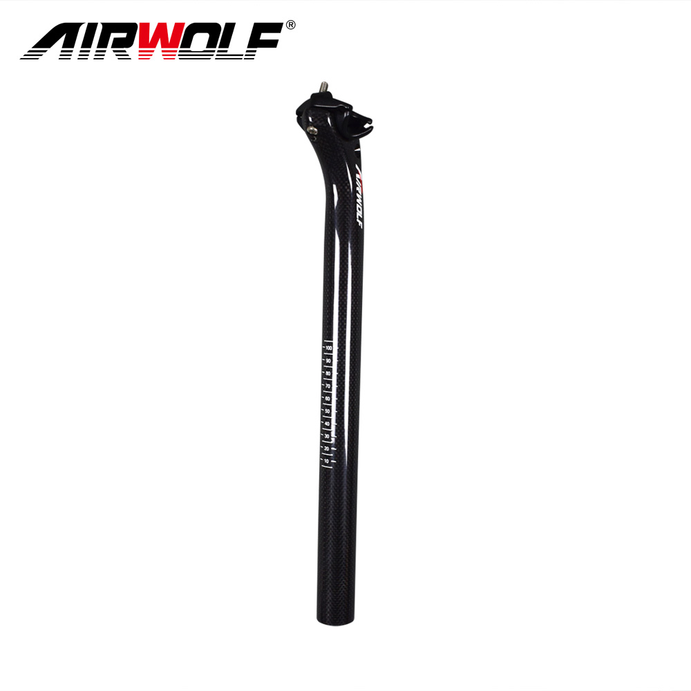 AIRWOLF Carbon Seatpost 27.2/30.8/31.6MM Matte 3K Carbon Fiber MTB/Road Bicycles Carbon Fiber Seat Post
