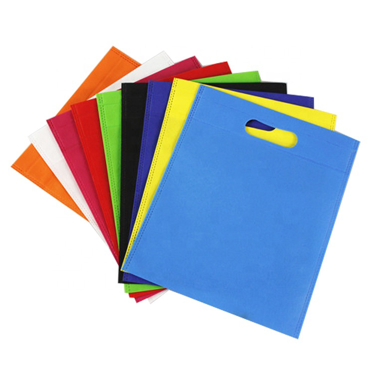 Eco Friendly gift packaging multicolor bag D Cut non woven bag Low price industrial wholesale laundry non woven d cut bag