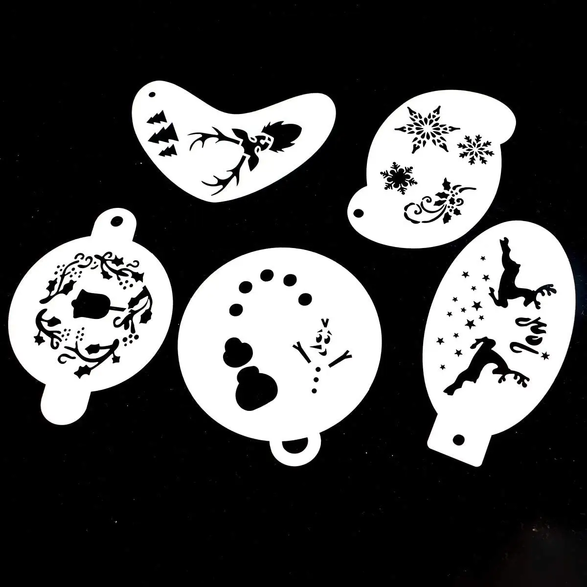 Fashion Style Small Laser Cut Free Airbrush Adult Holiday Pet Temporary Tattoo Party Makeup Kids Face Paint Stencils
