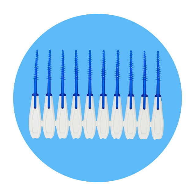 China factory made hot selling wholesale oral care Rubber interdental brushes soft picks