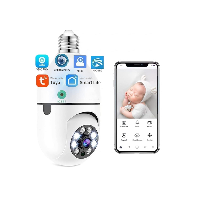 IP-камера для домашней безопасности OEM V380 e27, 2 МП, 1080p, 360 градусов