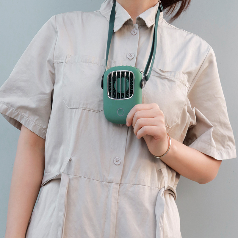 Electric portable smart usb charging hanging neck fan