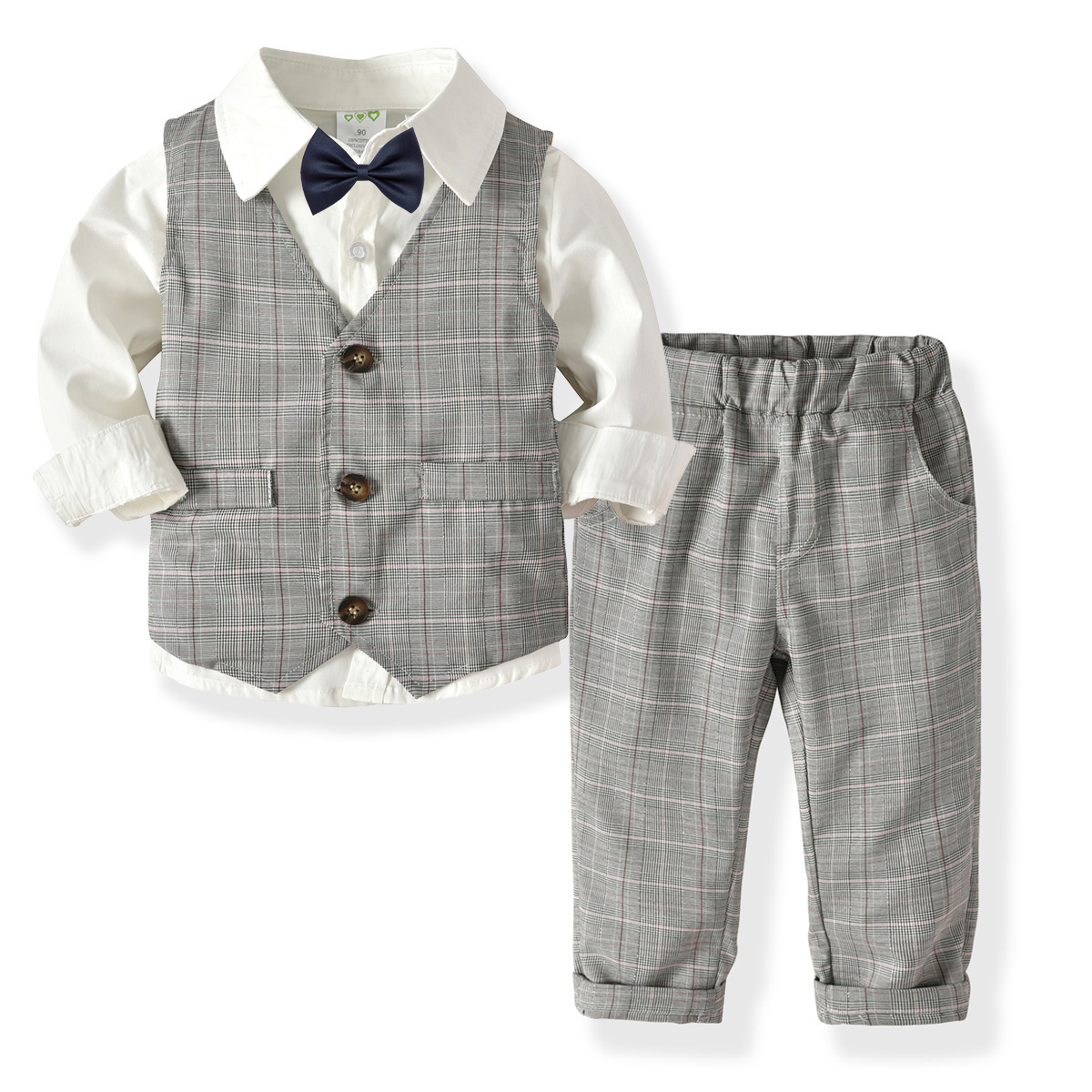 2023 New Arrival Wholesale Cotton Kids Clothing Long Sleeve Gentlemen Party Little Boy Sets