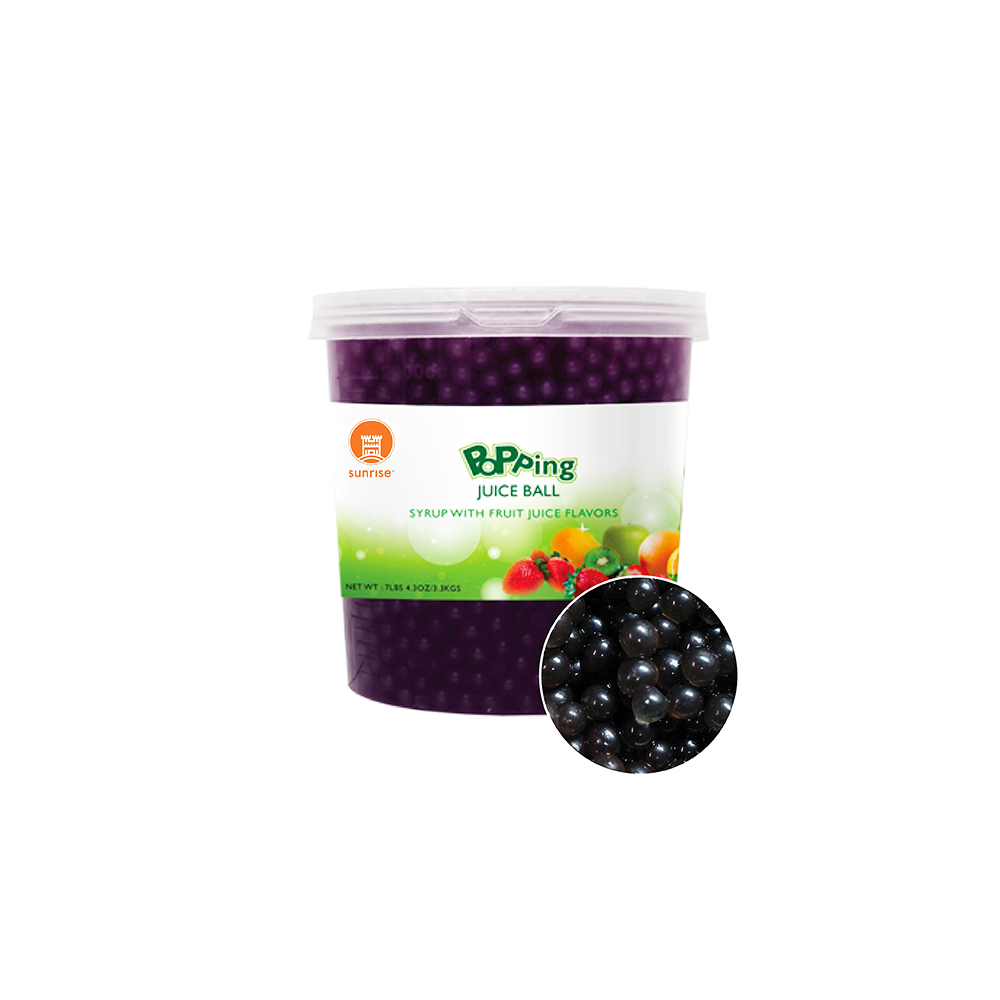 Оптовая продажа жемчужин Boba со вкусом черники для замороженного йогурта