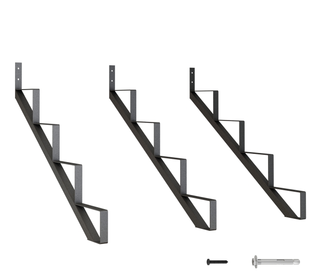 Three-pack Solid Stair Black Metal Stair DIY Steel Stair Riser