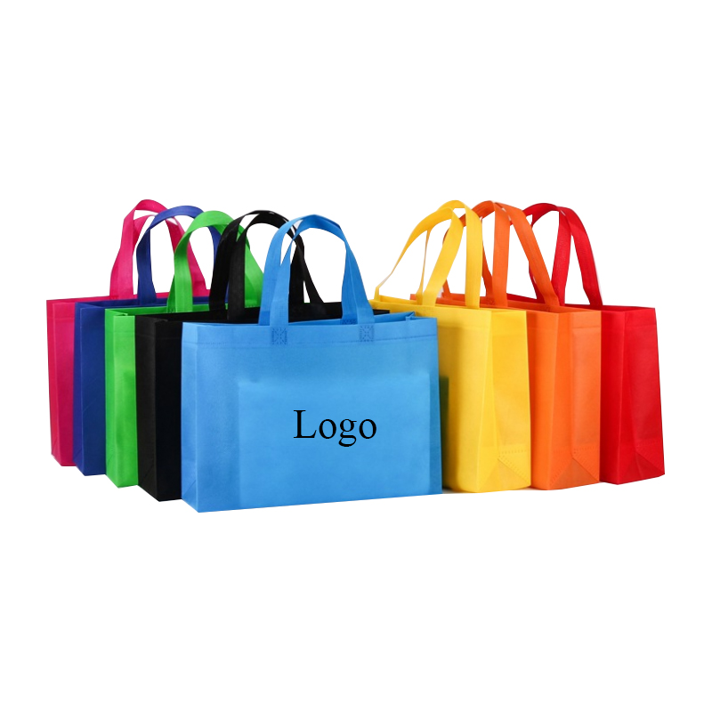Custom print logo reusable supermarket grocery promotion shopping non woven fabric gift tote cloth bag