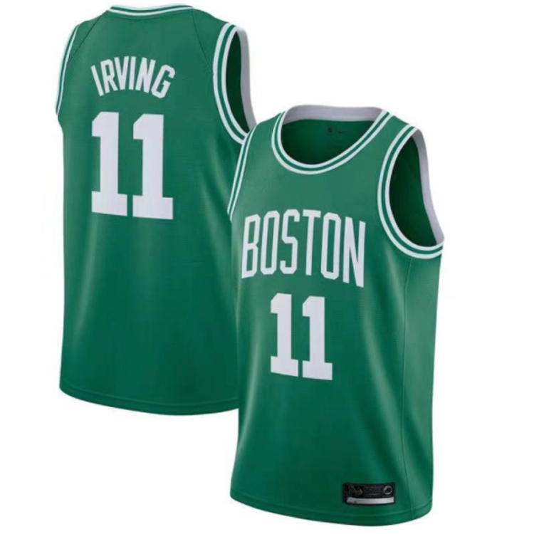 Высококачественная Американская баскетбольная майка Boston Celtics Green #11 Irving