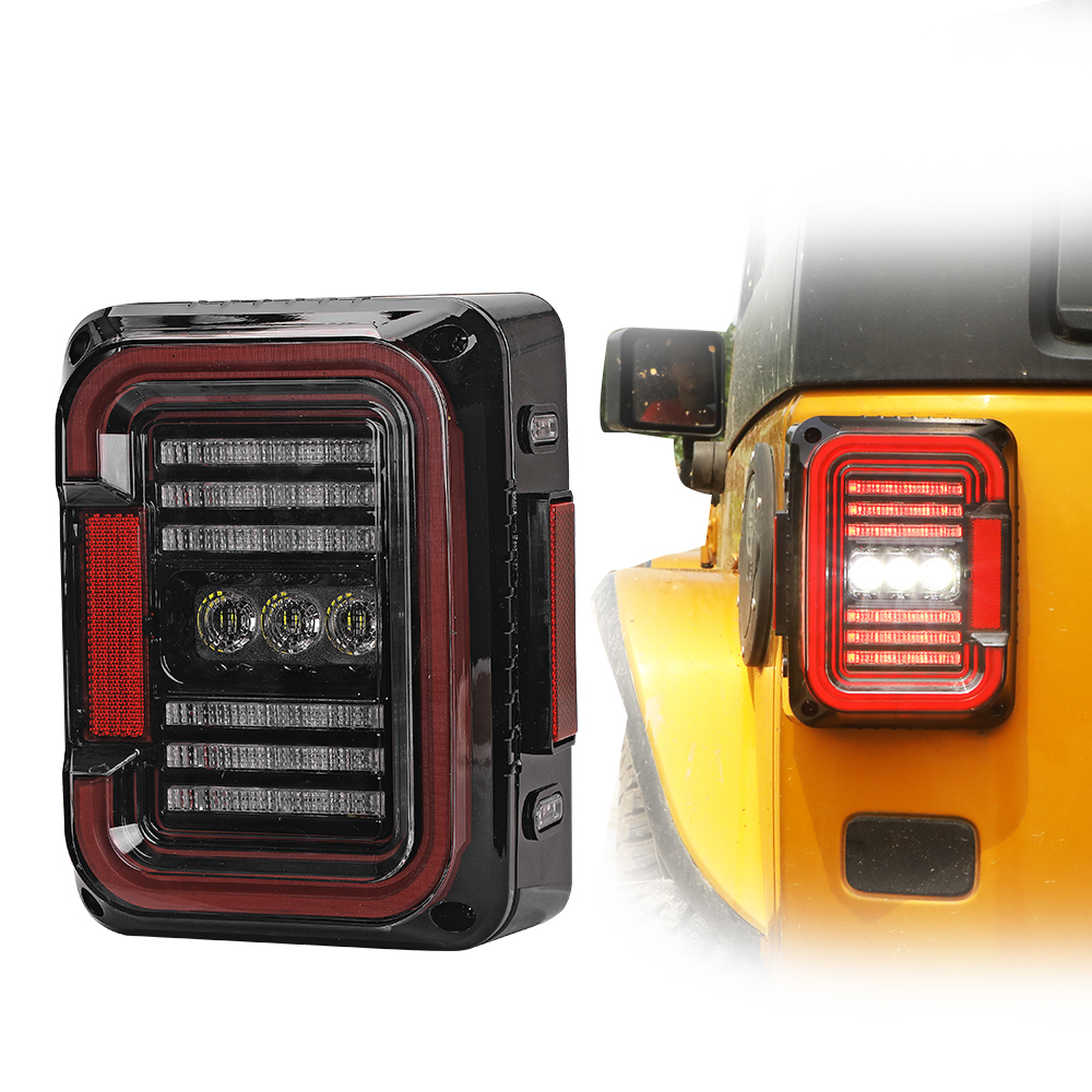 Loyo for jeep tailights Fits LED Signal Reverse Stop Led rear tail lights smoked clear led tail light for jeep wrangler tj