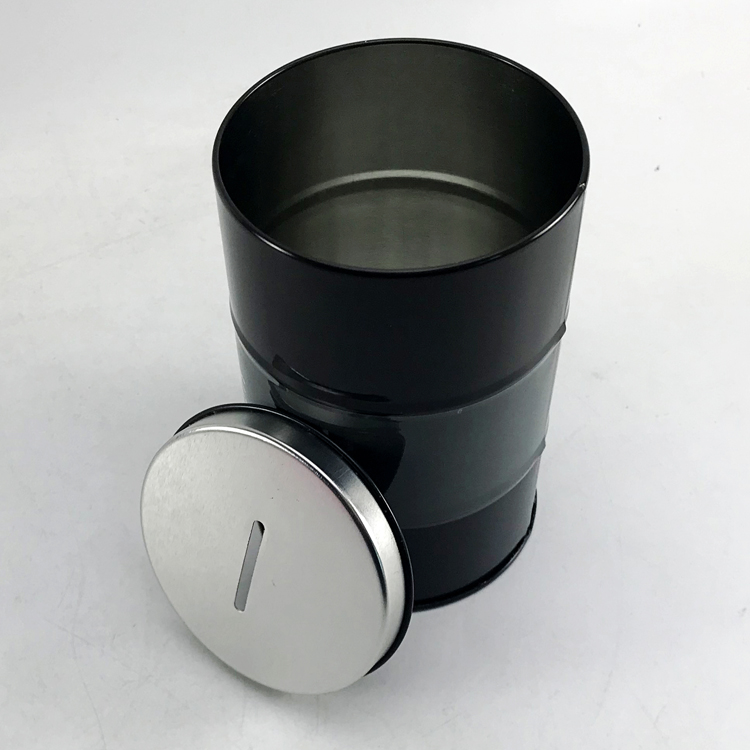 DIA75x120MM Round Metal Money Saving Coin Bank Tin