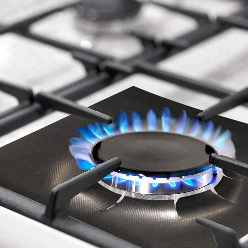 Promotion High temperature resistance gas burner range protector silver gas stove burner covers