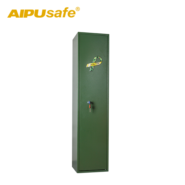AIPU key lock gun cabinet MG5914K/ None fireproof long gun safe / 6 rifles safe storage