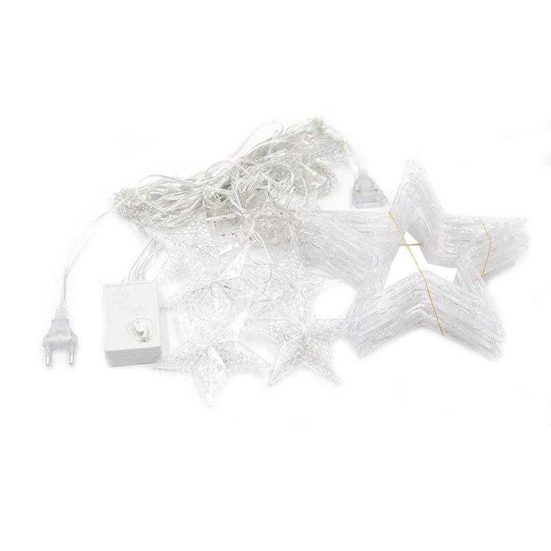 Remote Control Led Window Curtain Moon Star Lamp String Wedding Party Christmas Curtain Decoration Light