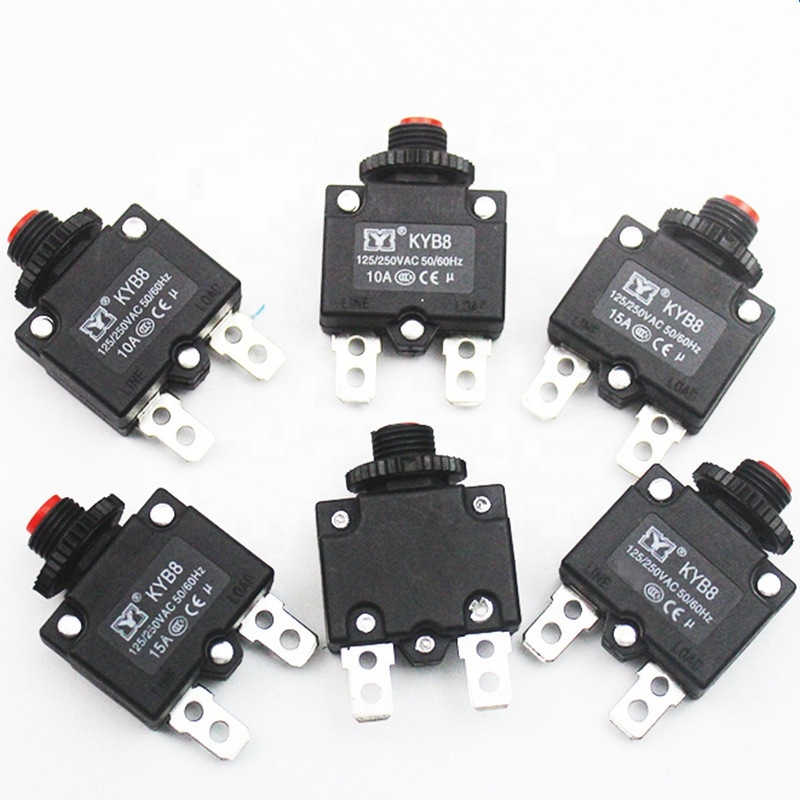 Big current BakeliteThermal Switch Circuit Breaker Overload Protector Air Compressor Switches With Waterproof Cover Cap