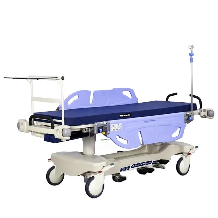 BT-TR033 2 Seperate American Hydraulic Pump Steel Aluminum Alloy Hydraulic Stretcher With CPR Handle For Hospital Use
