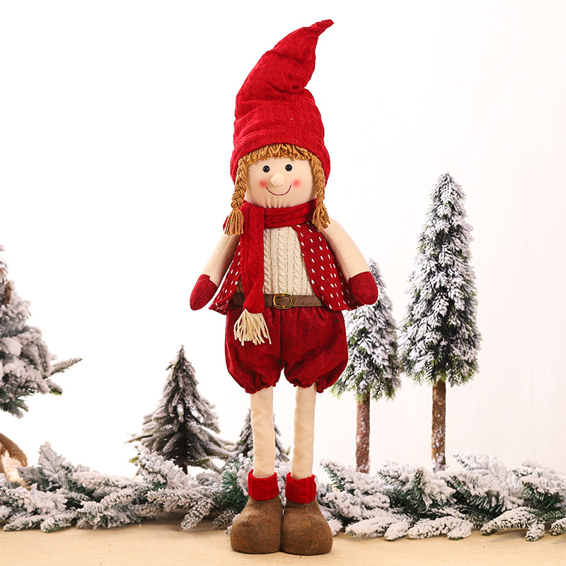 CR-B139 2021Christmas decorations gifts retractable desktop ornaments Xmas dolls elf dolls for Christmas party