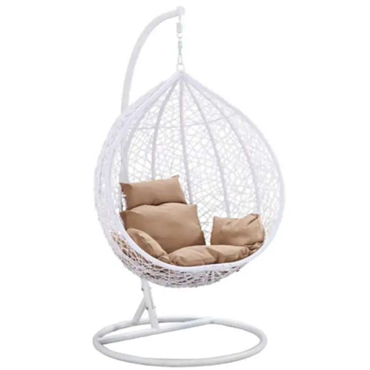 modern outdoor furniture garden hanging rattan swing chair soft wicker patio swings egg chairs