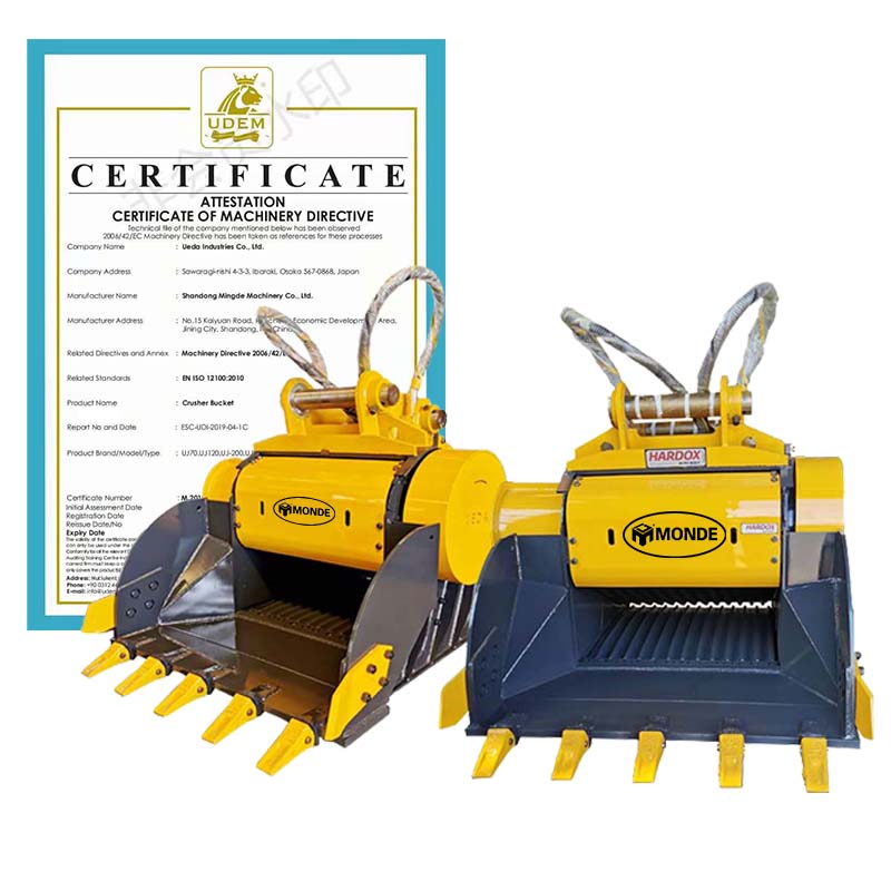 MONDE gravel crusher machine DX380 crusher bucket
