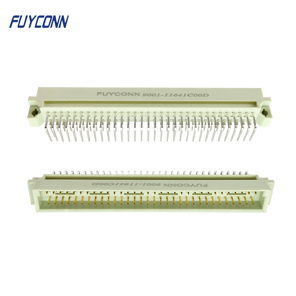 B-образный штекер PCB, 2 ряда, 64-контактный разъем DIN 41612, евро-разъем, 2*32 контакта, 64 контакта, прямоугольный Штекерный разъем PCB, Европейская карта с шагом 2,54 мм