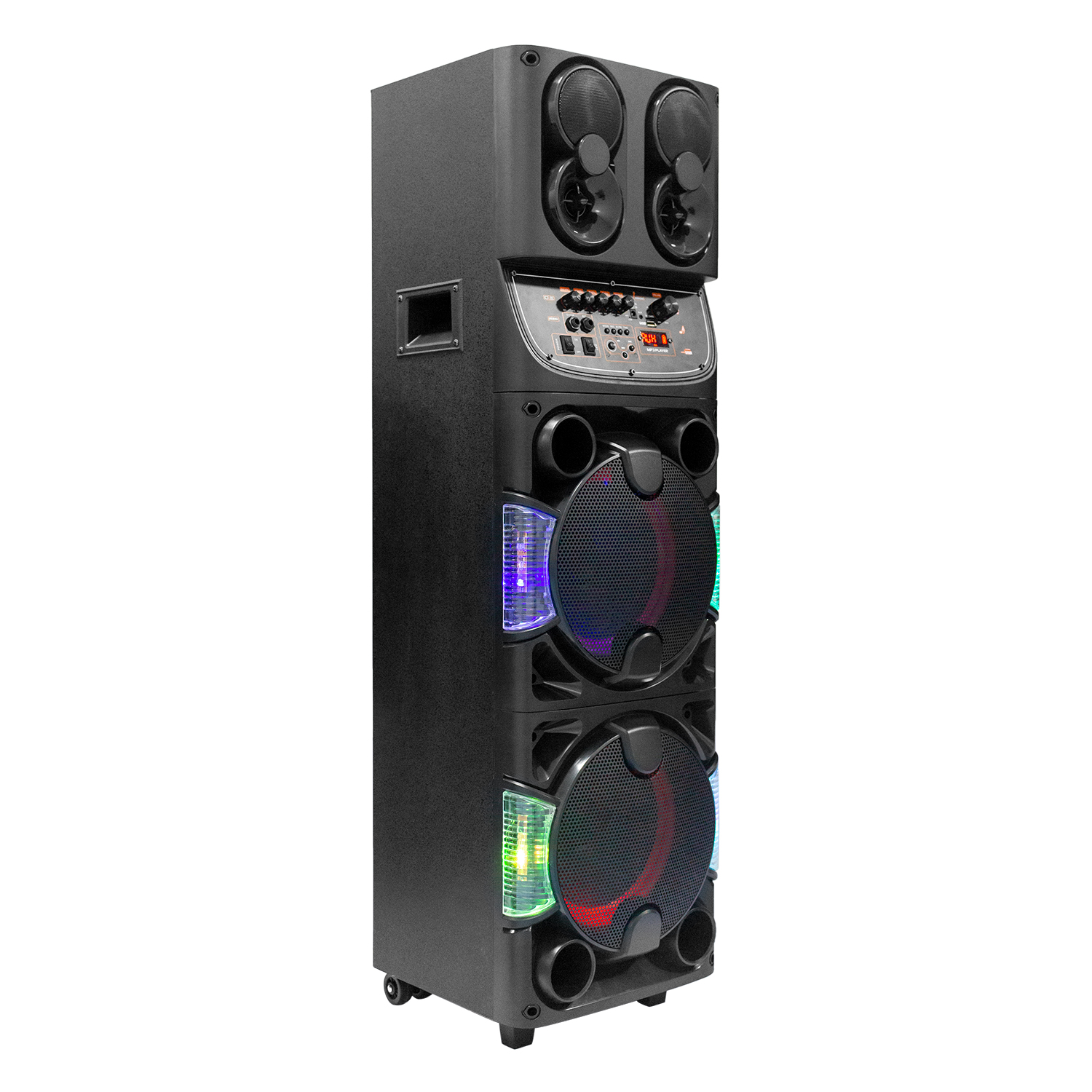 OEM двойной 10 дюймов НЧ-динамик Высокочастотный динамик Портативный partybox Caixa De сом частные пламя светодиодный свет активный AUX беспроводной bt аудио динамик