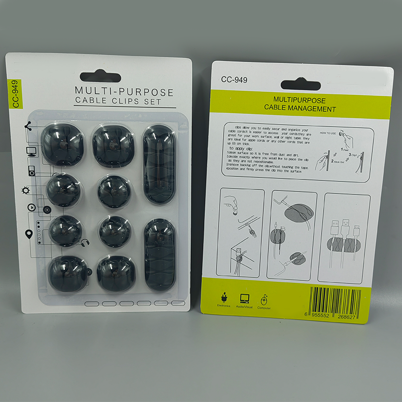 10 pack Mixed Muti Pack Charger Magnetic Cable Holder 10pcs Set Usb Cable Holder Clips Cable Tidy Clips For Desk