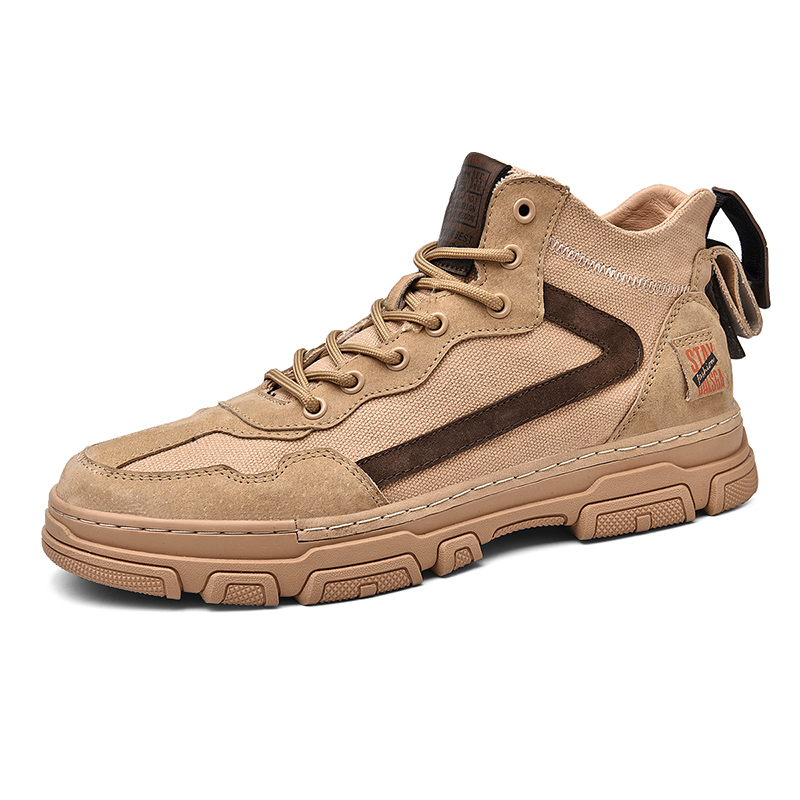 Hot selling high quality frosted leather upper oil ressitant military boots for men climbing cat safety shoes