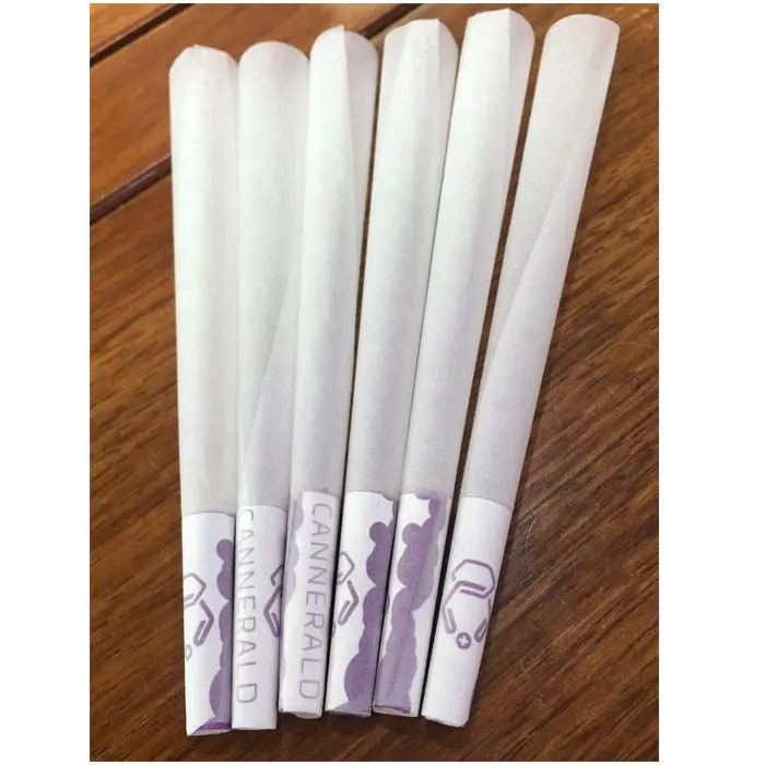 custom logo printed white paper cones in king size 109x26mm