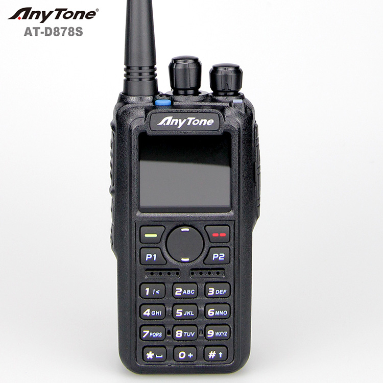 Anytone цифровой Профессиональный радио AT-D878S с одной полоской Walkie Talkie Высокая мощность 10 Вт VHF/UHF портативная приёмопередаточная радиоустановка