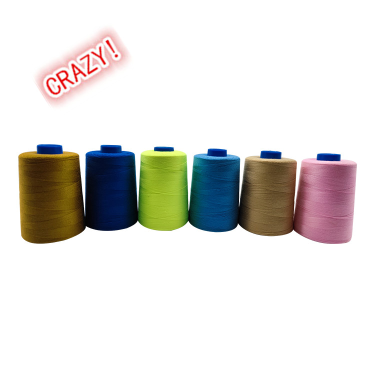 100% polyester 20/3 100g sewing thread factory cheap price jeans shoes leather use sewing thread