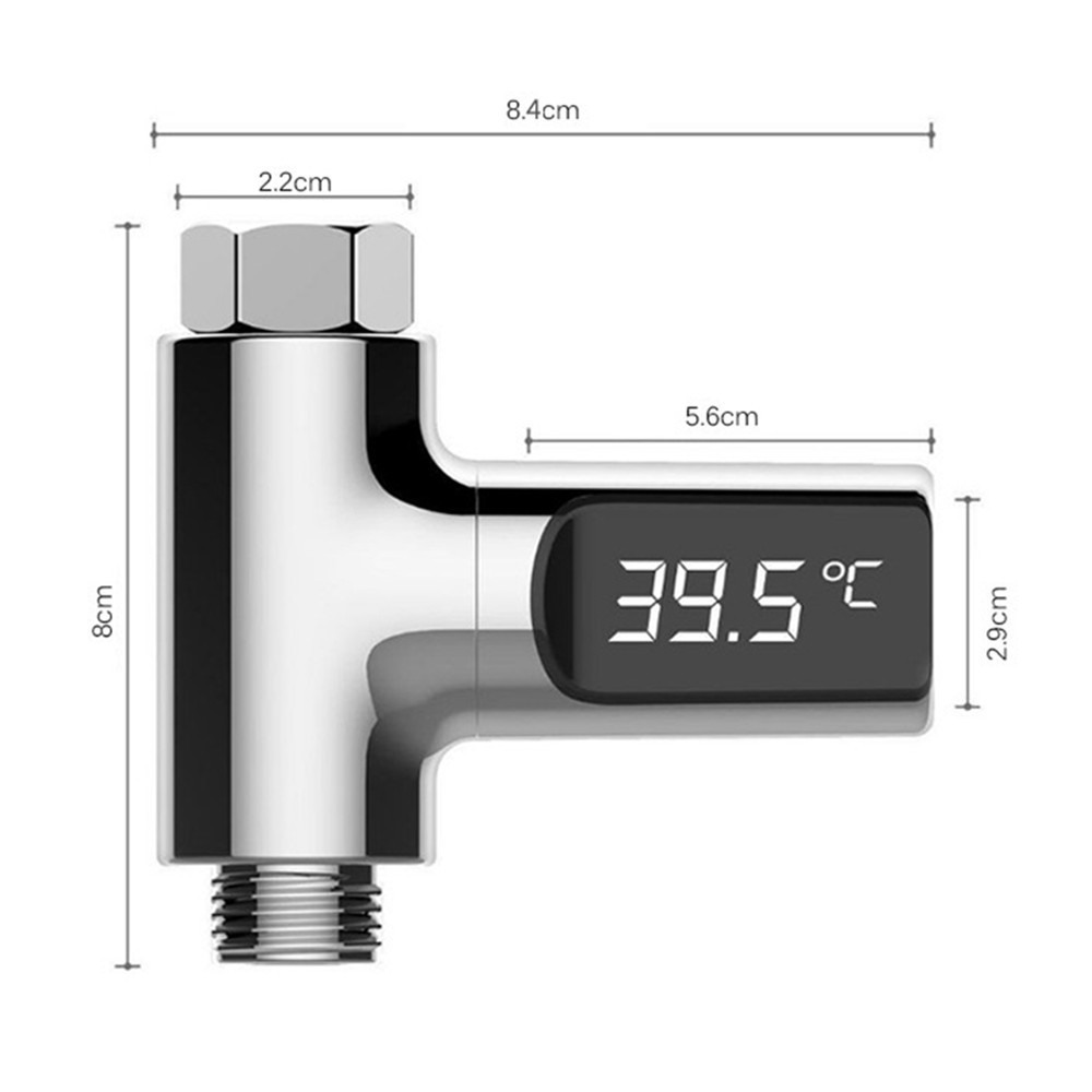 Home Water Shower Thermometer Flow Self-Generating Electricity Water Temperture Meter Monitor For Baby Care Temperature Monitor