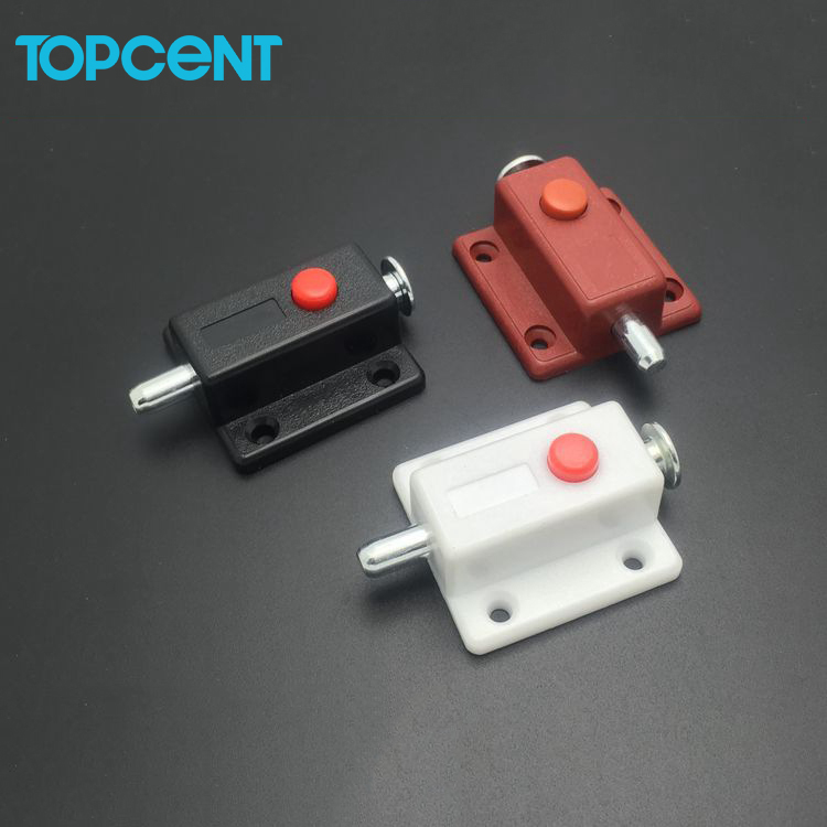 Topcent Furniture hardware Safety Cabinet touch latch Close magnetic catches plastic push to open door latch push open system