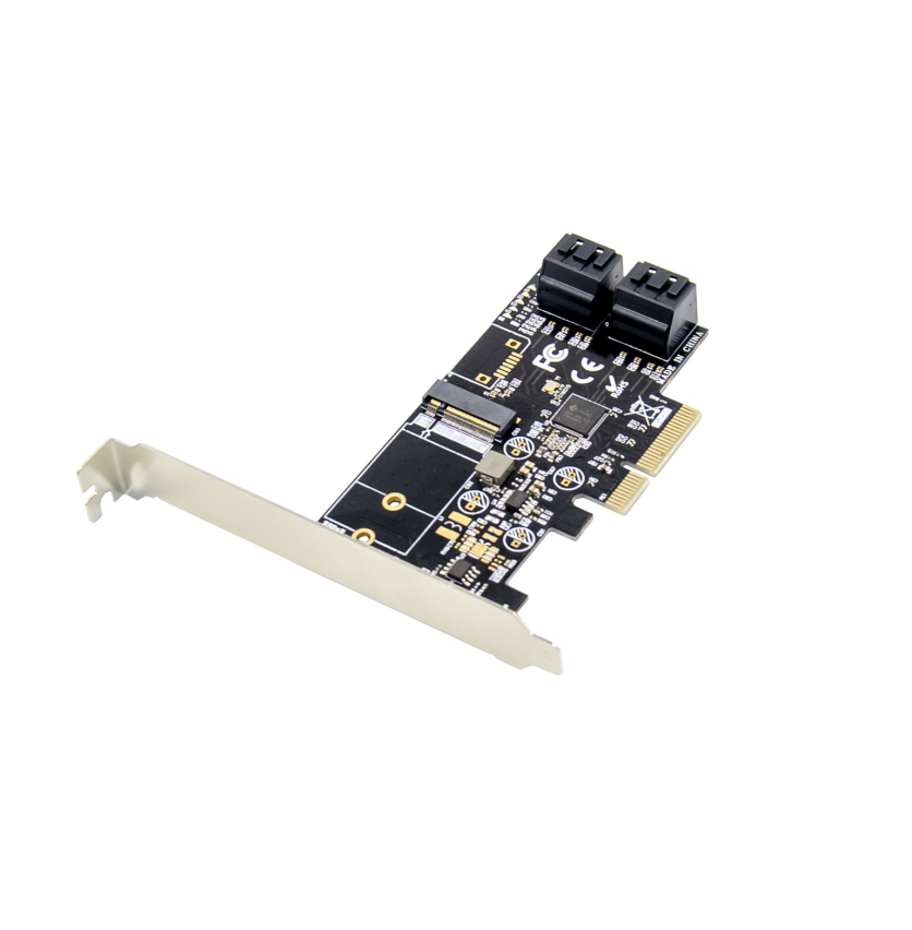 Плата расширения PCIe x4 JMB585 SATA и M.2 Key B SATA 6 гбит/с PCI Sata