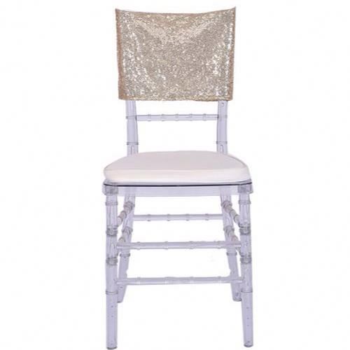 Chair Sashes chair sash gold rose sequin shinny spandex bow cover for Party banquet weddings Decoration