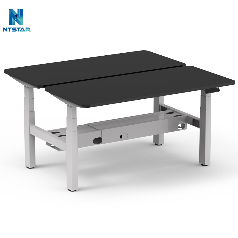 4HF3A Back To Back Sit Stand Workstation Duo Double Desk Electrically Height Adjustable Professional Double Workstation