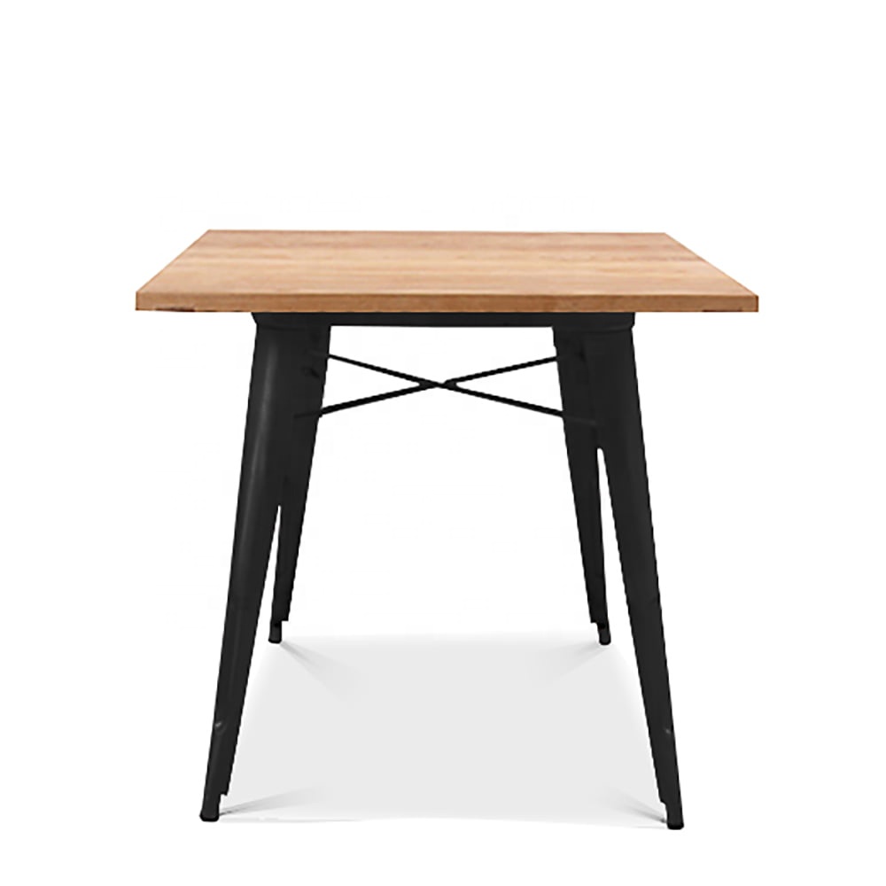 Меса tolixs Cubierta de Madera из Mate индустриальном стиле прочный металлический обеденный стол с деревянной верхней частью