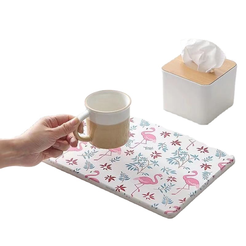 Bathroom Accessories Diatomite Soap dispenser Mat 4pcs sets 22*7cm