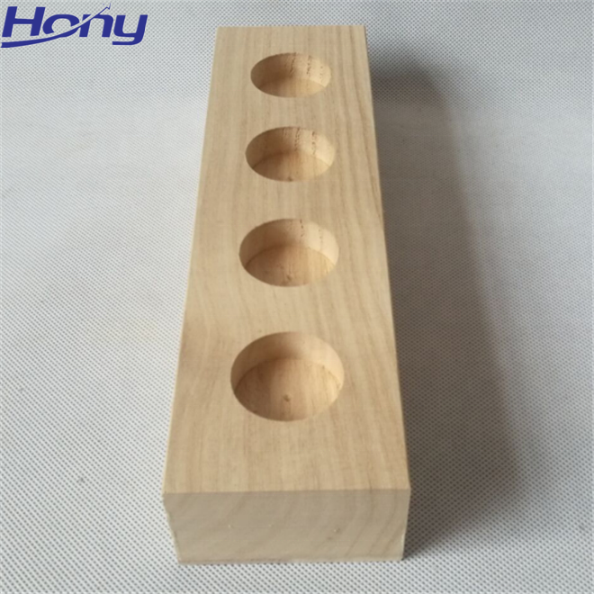 Винтажный пустой контейнер с дисплеем Paulownia, подсвечник для чая, деревянный набор из 4 шт.