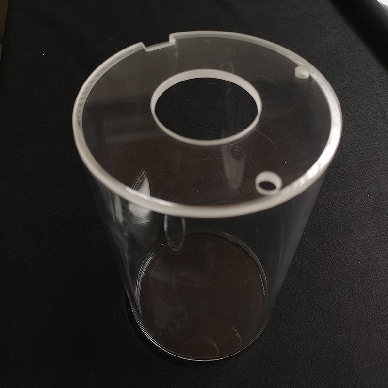 Quartz glass products transparent high temperature resistant quartz barrel with cover
