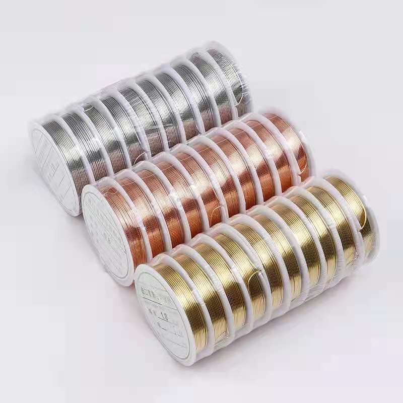 2021High Quality Copper Wire for Jewelry Making 0.2mm-1.0mm Various Sizes Gold Silver Original Wire DIY Materials Wholesale