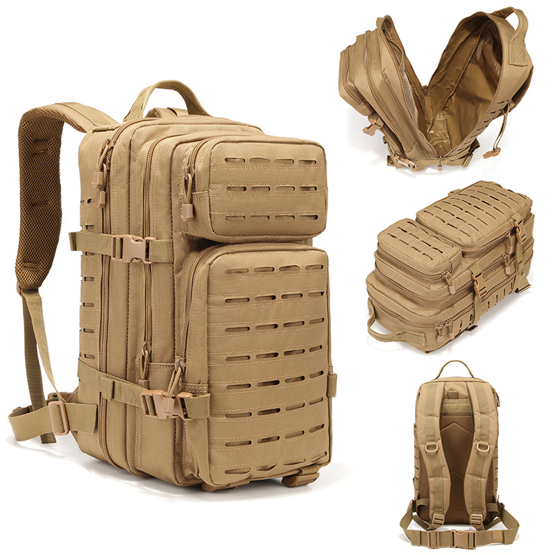 30L Large Capacity Durable Waterproof 600D Oxford 3 Day Assault Pack Military Tactical Backpack with Laser Cut Molle System