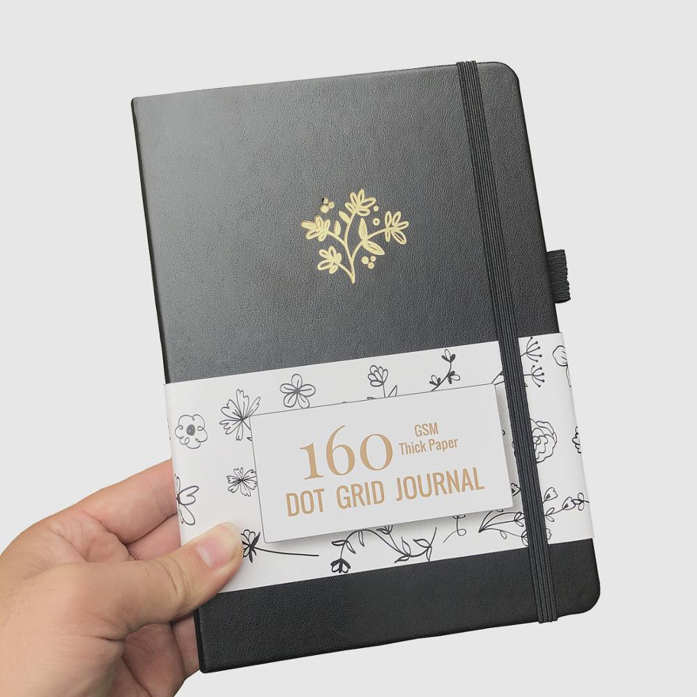 A5 Softtouch записная книжка из искусственной кожи точечная 5x5мм 160pgs 160gsm бумага для рисования