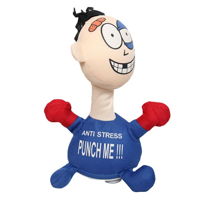 Kids fashion Boxing Toys Punch Me Plush Toys Girl Creative Vent Screaming Doll With Simulation Sound Kids Birthday Gifts