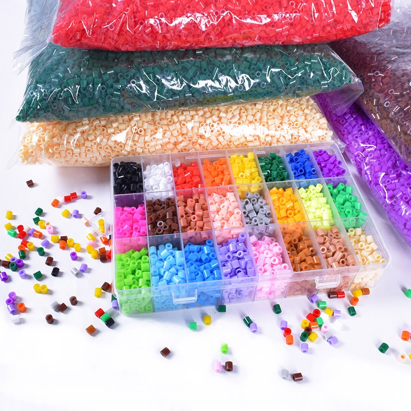 Hot selling diy educational toys 57 color 5mm perler plastic beads