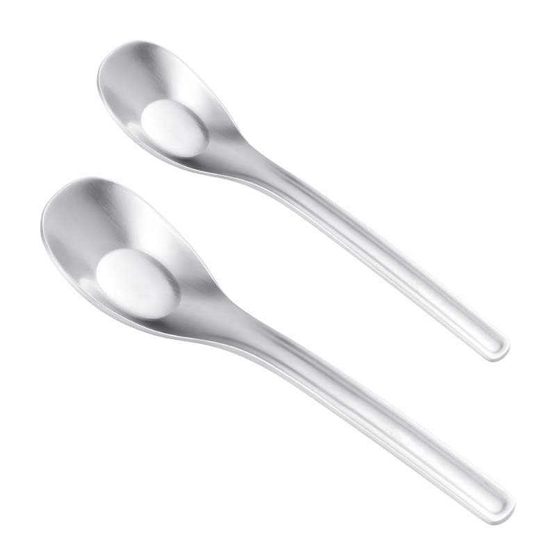 Cucharas De Acero Inoxidable Food Grade Large Stainless Steel Spoon Chinese Soup Serving Spoons Gold