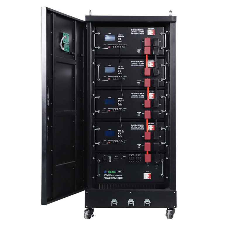 Smart LED Energy Storage System BMS 48V 50Ah 100Ah 200Ah LFP battery 4.8KWh 5.12kw Rack lifepo4 battery