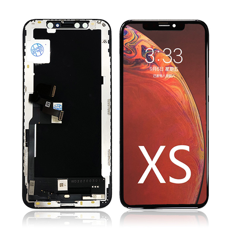 Ико качество OLED LCD дисплей мобильного телефона с окошком для сенсорного экрана Digitizer Замена для iPhone X 10 XR XS Max 11 с ЖК-дисплеем