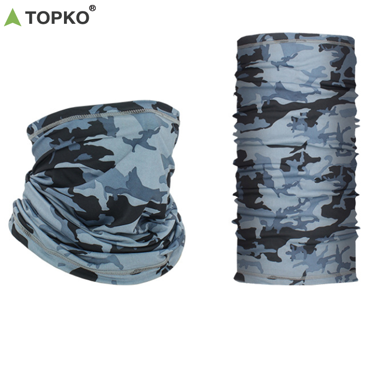 Бандана TOPKO из полиэстера и микрофибры, охлаждающая темно-синяя гетра на шею