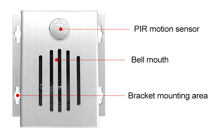 DC 12V Aluminum Activated Speaker with Electronics Sensor Using by Convenience Store