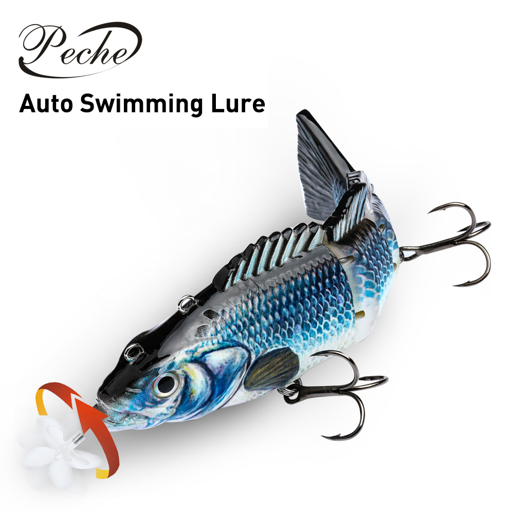 Peche Pesca искусственная 10 см 57,4 г 4 Сегментированная электрическая рыболовная приманка жесткие пластиковые рыболовные снасти Карп Рыболовная Приманка